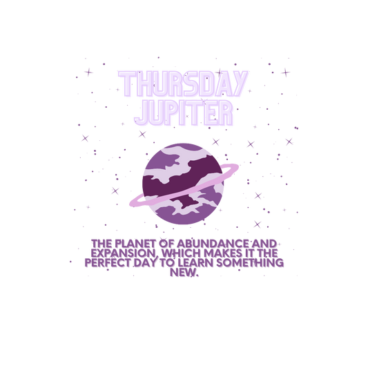 Thursday is ruled by Jupiter